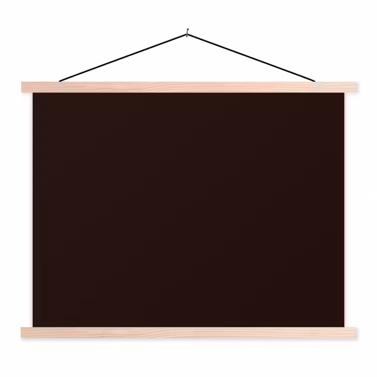 Deep - Obsidian - Bruin textielposter latten blank klein 122 -3d