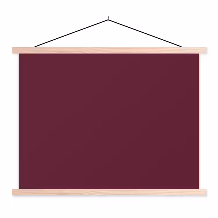 Deep - Plum - Paars textielposter latten blank klein 122 -3d