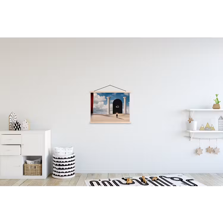Schoolplaat - Droom - Woestijn - Oog - Droom - Woestijn - Oog textielposter latten blank klein