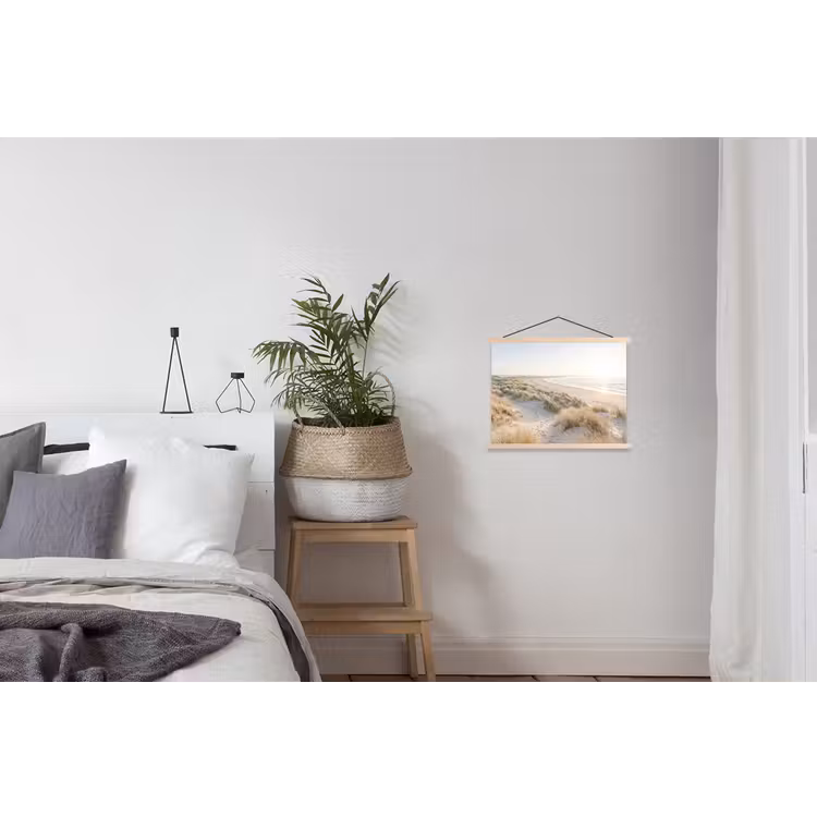 Duinen - Strand - Beige textielposter latten blank klein -woonkamer