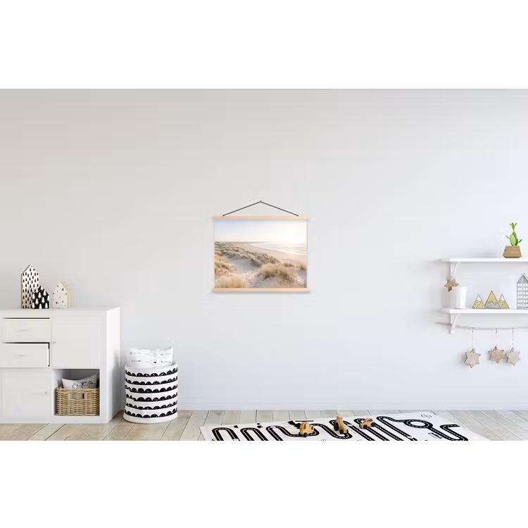 Duinen - Strand - Beige textielposter latten blank klein -kinderkamer
