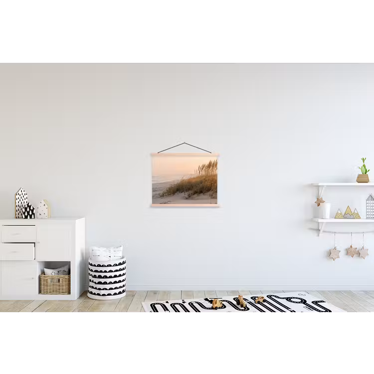 Duinlandschap - Zonsondergang - Strand textielposter latten blank klein -kinderkamer