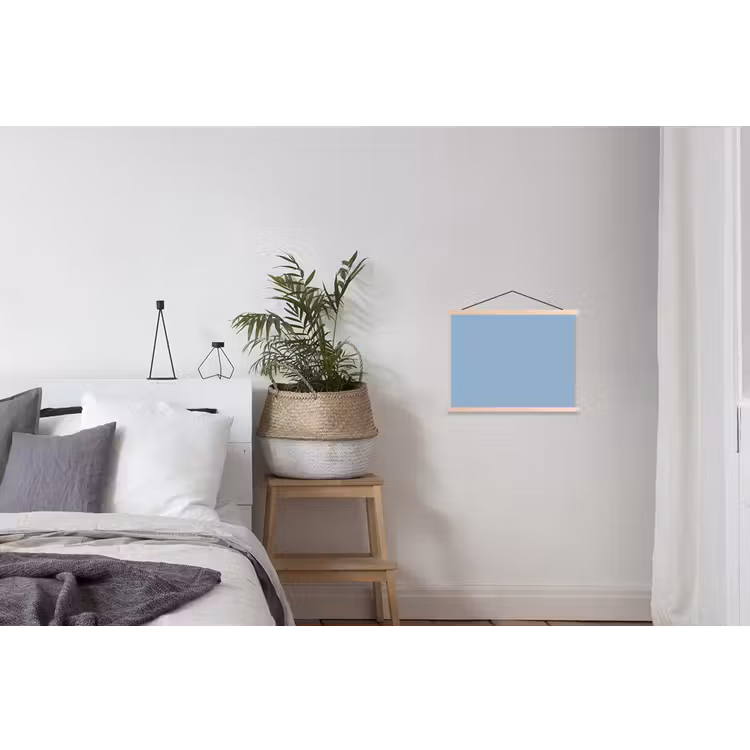 Dusty - Denim - Blauw textielposter latten blank klein 122 -woonkamer