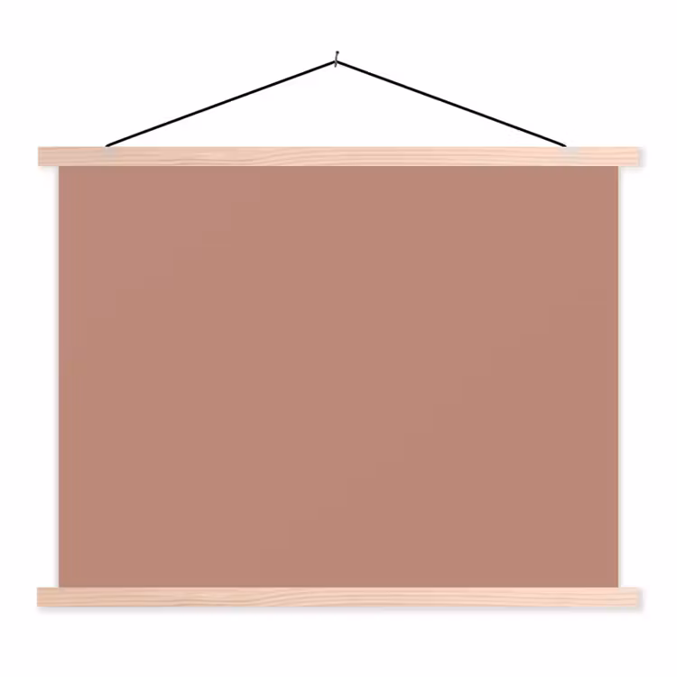 Earthy - Blusher - Roze textielposter latten blank klein 122 -3d