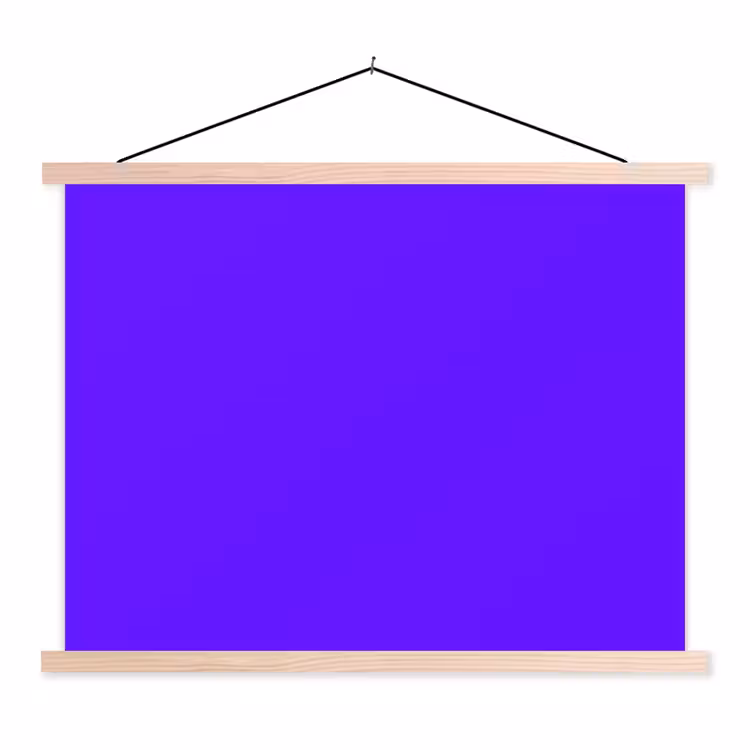 Electric - Indigo - Paars textielposter latten blank klein 122 -3d