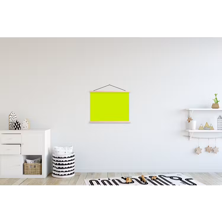 Electric - Lemon - Geel textielposter latten blank klein 122 -kinderkamer