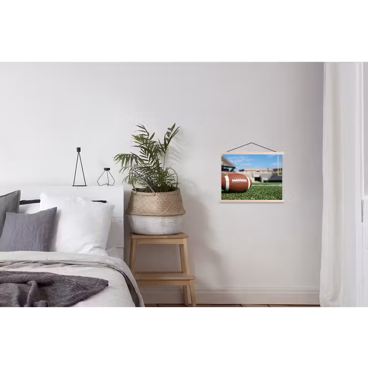 Football - Veld - Stadion - Sport textielposter latten blank klein -woonkamer
