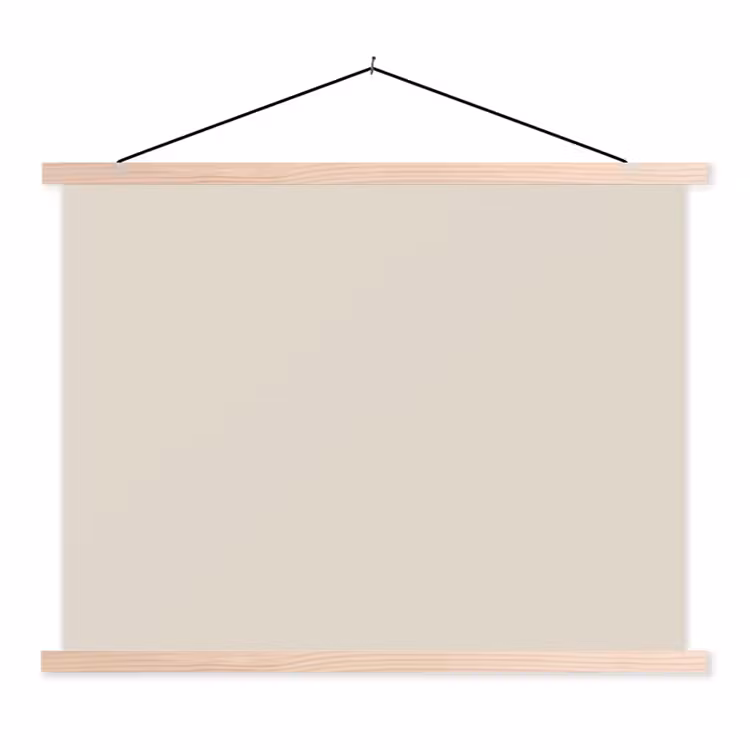 Fresh - Linen - Nude textielposter latten blank klein 122 -3d