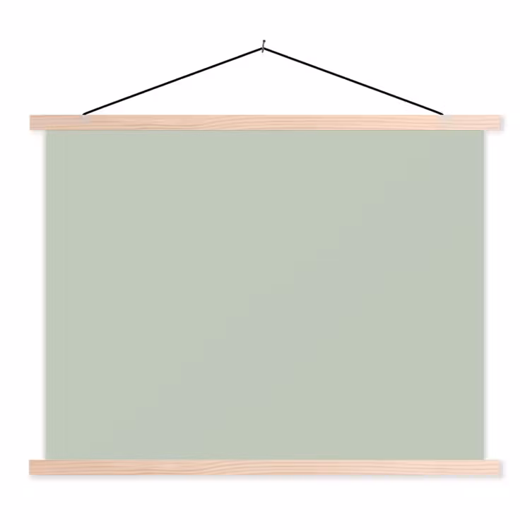 Frosted - Mint - Groen textielposter latten blank klein 122 -3d