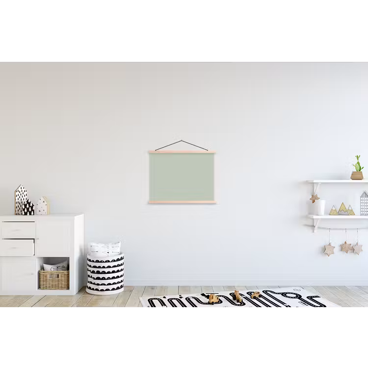 Frosted - Mint - Groen textielposter latten blank klein 122 -kinderkamer