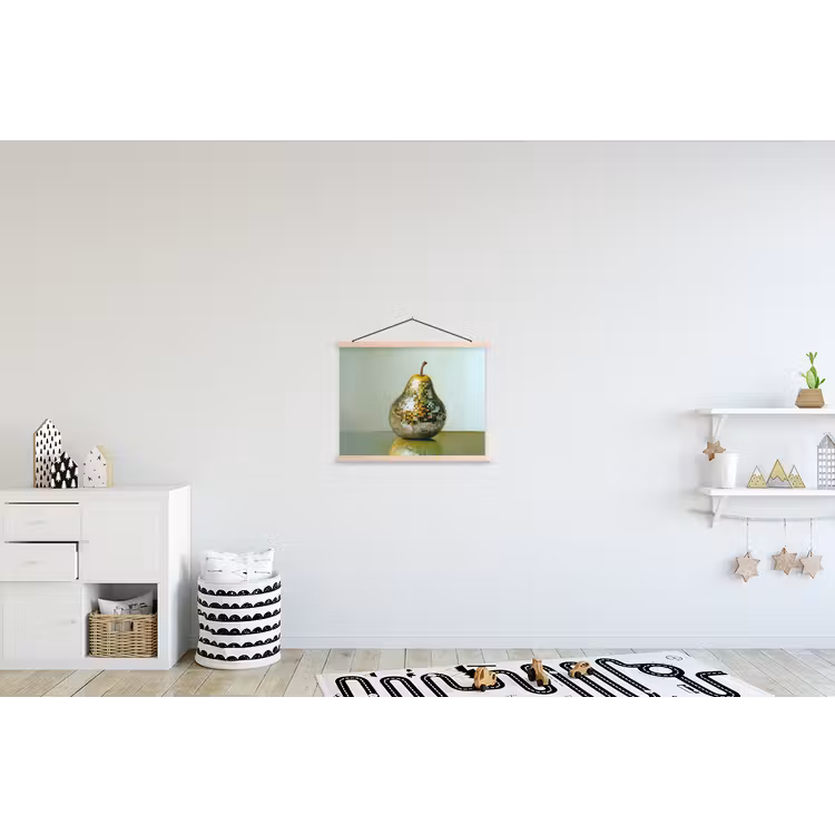 Fruit - Disco - Art - Glitter textielposter latten blank klein -kinderkamer