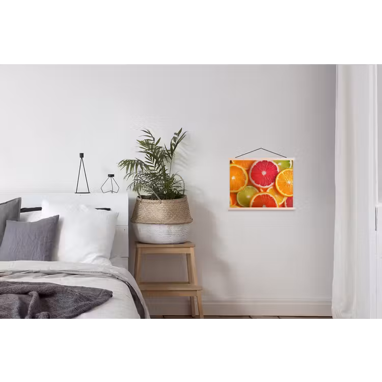 Fruit - Kleurrijk - Close up textielposter latten blank klein -woonkamer