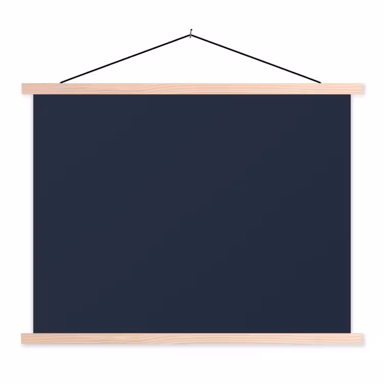 Geldersblauw - Blauw - Klassiek textielposter latten blank klein 122 -3d