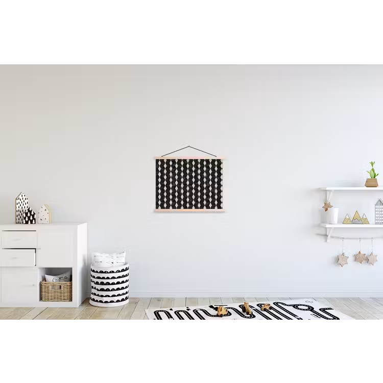 Geometrisch - Patroon - Marmer - Groen textielposter latten blank klein 122 -kinderkamer