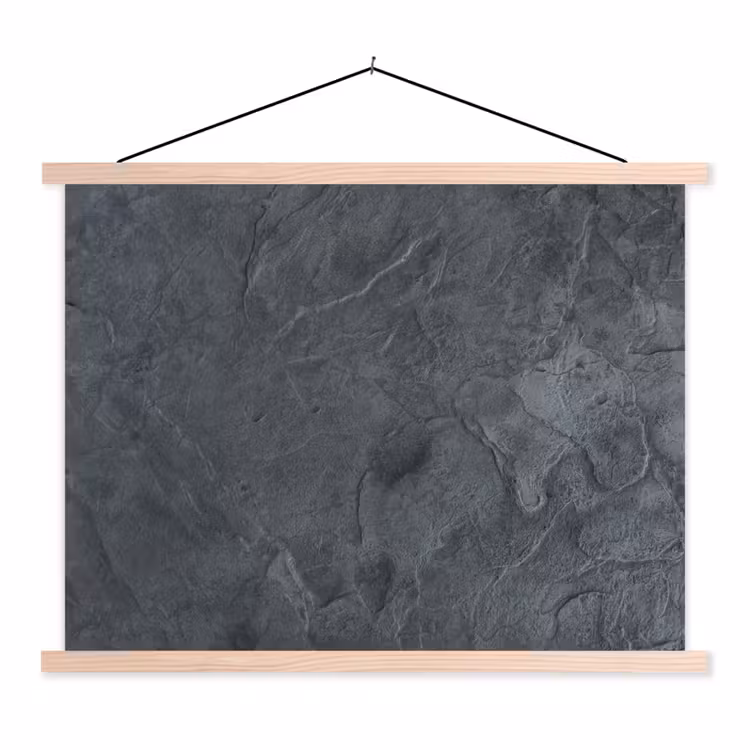 Grijs - Beton - Leisteen - Structuur - Retro textielposter latten blank klein -3d