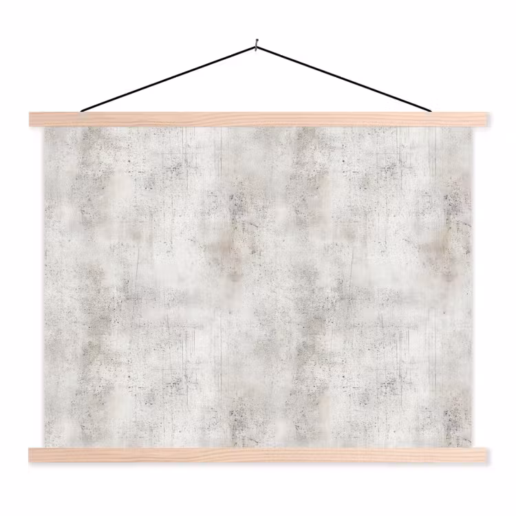 Grijs - Beton - Verweerd textielposter latten blank klein 122 -3d
