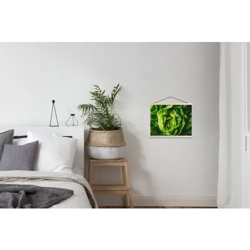 Groente - Sla - Groen textielposter latten blank klein -woonkamer