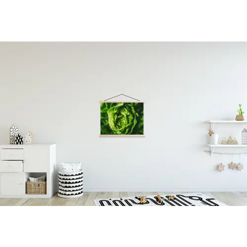 Groente - Sla - Groen textielposter latten blank klein -kinderkamer