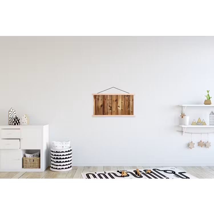 Hout - Planken - Bruin textielposter latten blank klein -kinderkamer