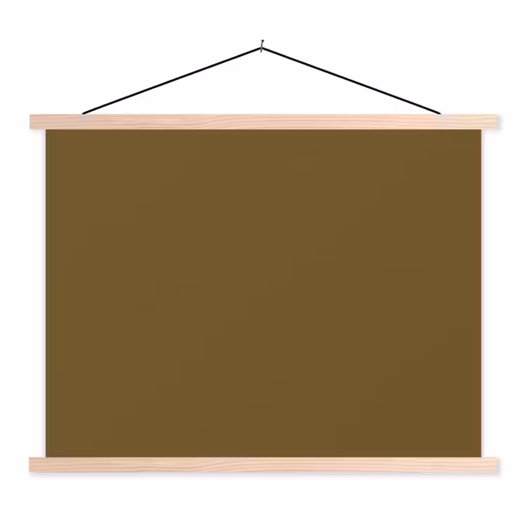 Hunter - Groen - Herfst textielposter latten blank klein 122 -3d