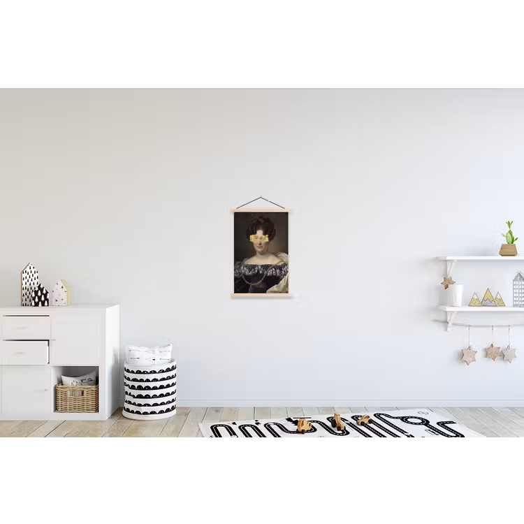 Johanna Henriette Engelen - Dubois Drahonet - Goud textielposter latten blank klein -kinderkamer