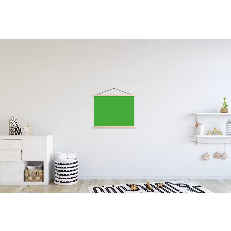 Kelly - Green - Groen textielposter latten blank klein 122 -kinderkamer