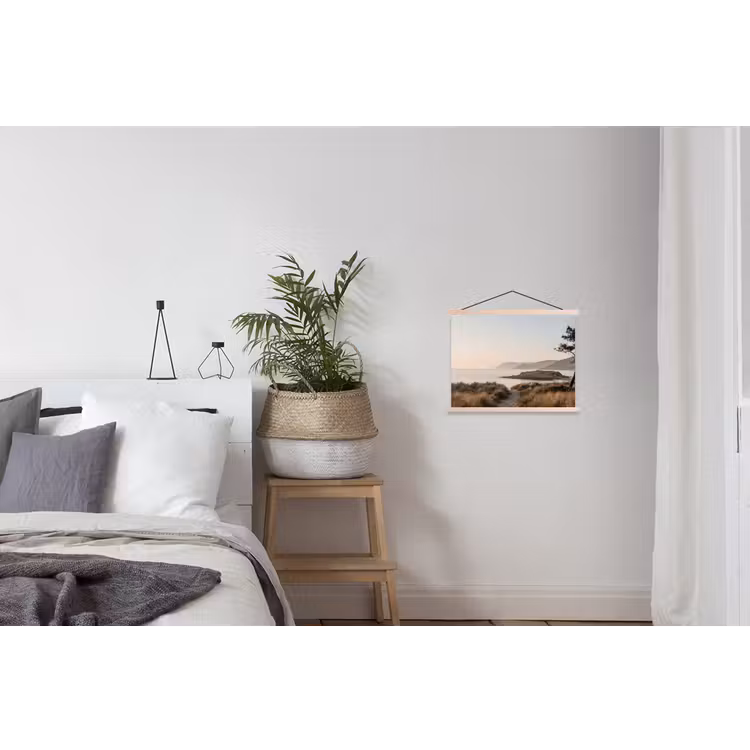 Landschap - Kust - Duinen textielposter latten blank klein -woonkamer
