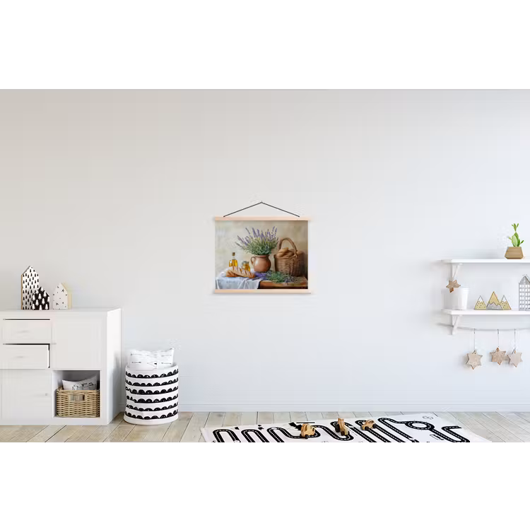 Lavendel - Brood - Stilleven textielposter latten blank klein -kinderkamer