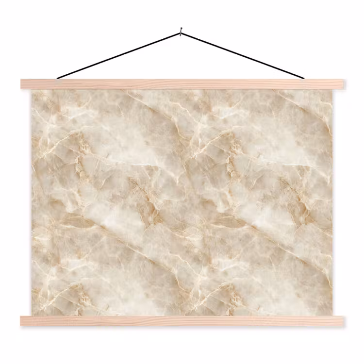 Lichtbeige - Onyx - Subtiel textielposter latten blank klein 122 -3d