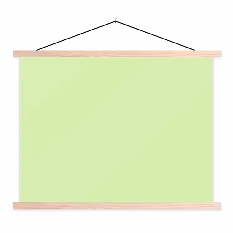 Light - Lime - Groen textielposter latten blank klein 122 -3d