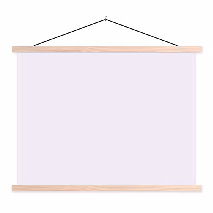 Lilac - Luxe - Paars textielposter latten blank klein 122 -3d