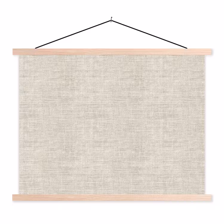 Linnen - Textuur - Beige textielposter latten blank klein 122 -3d