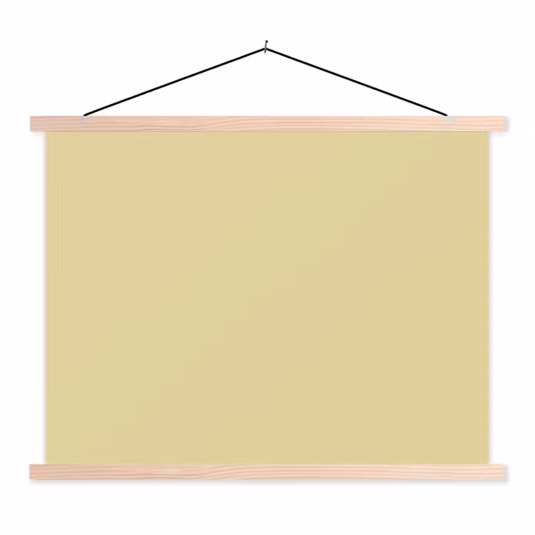 Mellow - Touch - Geel textielposter latten blank klein 122 -3d