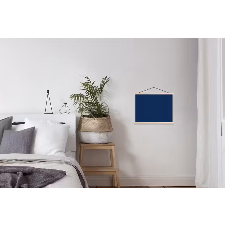Midnight - Navy - Blauw textielposter latten blank klein 122 -woonkamer