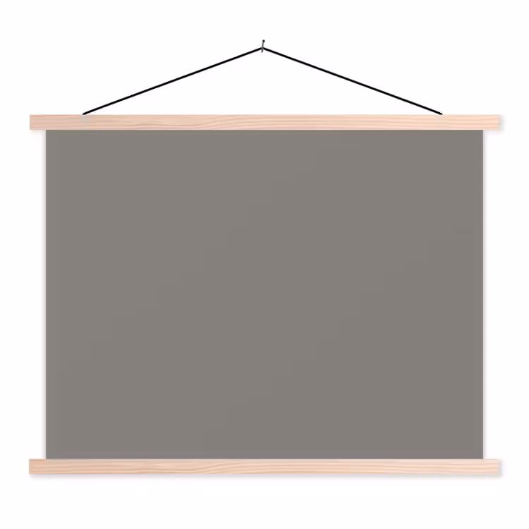Mineral - Grey - Grijs textielposter latten blank klein 122 -3d