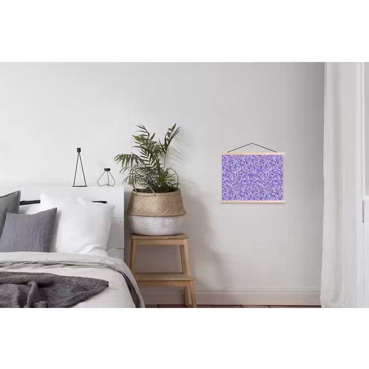 Mozaïek - Tegels - Lila - Amethist textielposter latten blank klein 122 -woonkamer