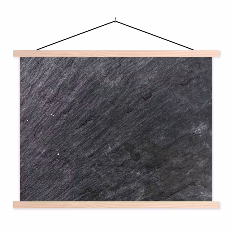Natuursteen - Industrieel - Leisteen - Structuur - Grijs textielposter latten blank klein -3d
