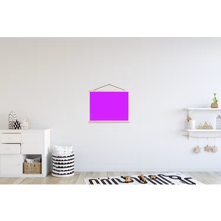 Neon - Orchid - Paars textielposter latten blank klein 122 -kinderkamer