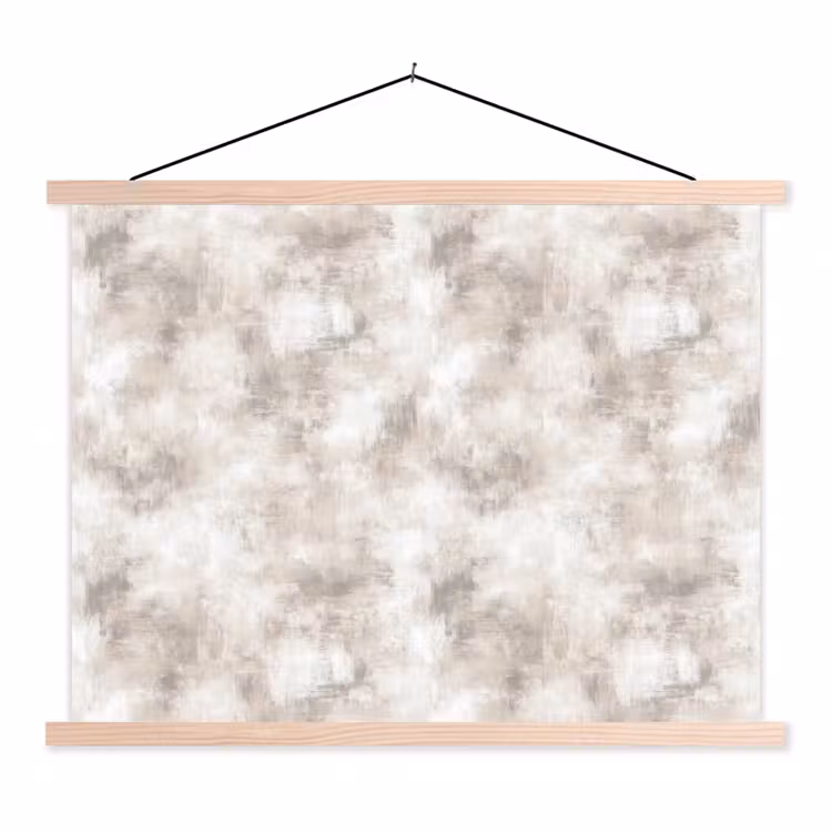 Organisch - Patroon - Gemêleerd textielposter latten blank klein 122 -3d