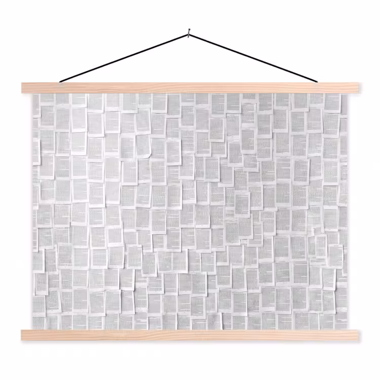 Papier - Overlappend - Textuur - Modern - Wit textielposter latten blank klein -3d