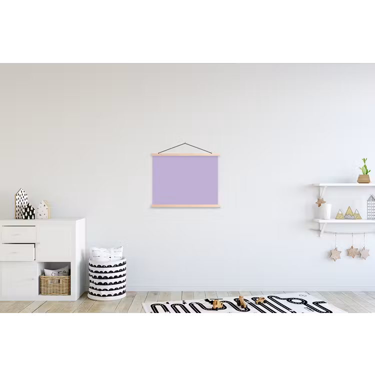 Pastel - Lilac - Paars textielposter latten blank klein 122 -kinderkamer