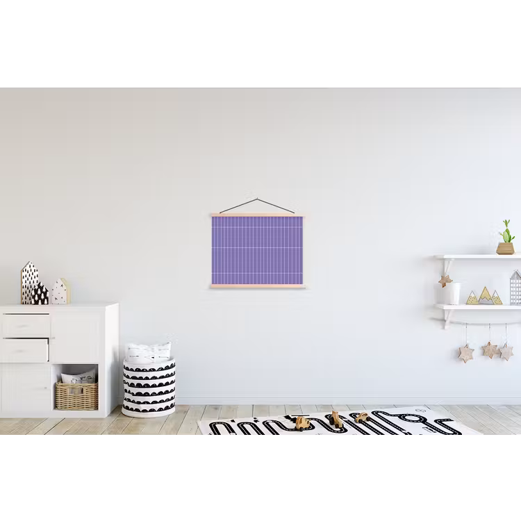 Patroon - Tegel - Lila textielposter latten blank klein 122 -kinderkamer