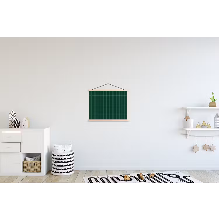 Patroon - Tegels - Donkergroen textielposter latten blank klein 122 -kinderkamer