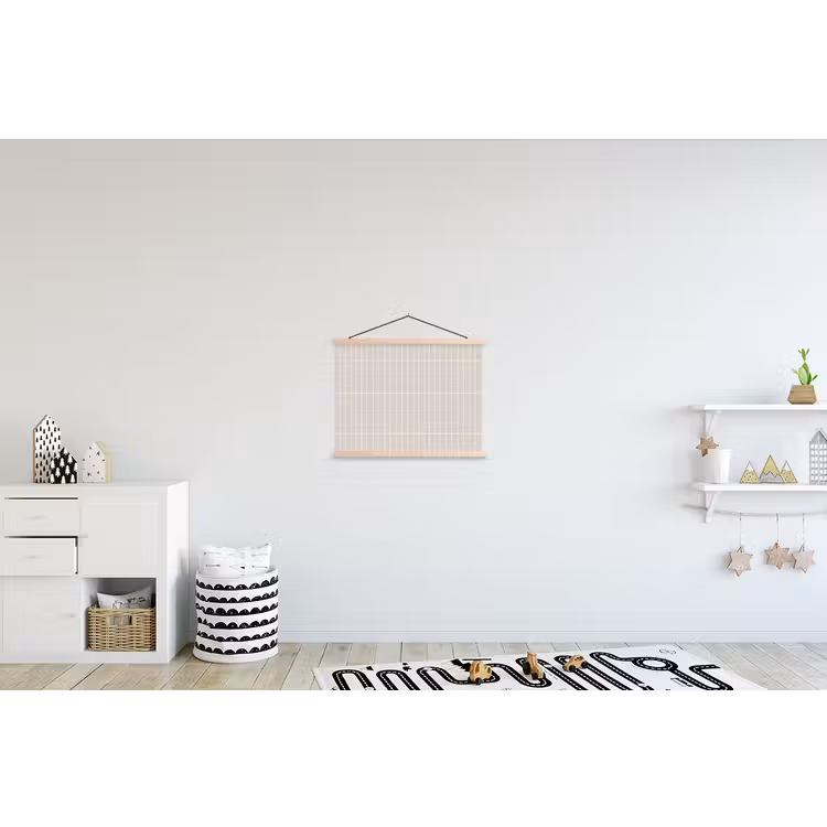 Patroon - Tegels - Zand textielposter latten blank klein 122 -kinderkamer