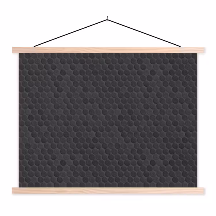 Penny - Mozaïek - Donkergrijs textielposter latten blank klein 122 -3d