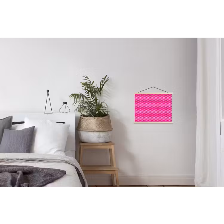 Penny - Mozaïek - Felroze textielposter latten blank klein 122 -woonkamer