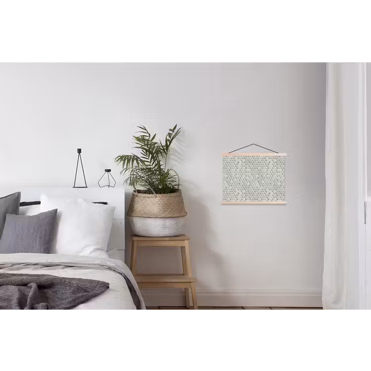 Penny - Mozaïek - Lichtgrijs textielposter latten blank klein 122 -woonkamer