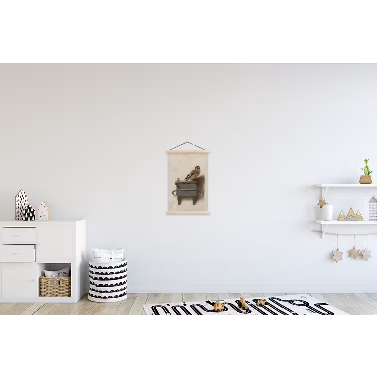 7450161238362 textielposter latten blank klein -kinderkamer