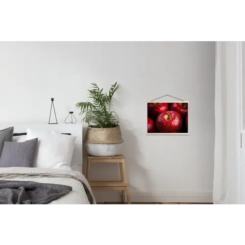 Rood - Appels - Fruit textielposter latten blank klein -woonkamer