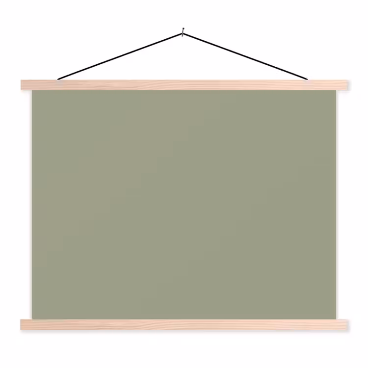 Sage - Mist - Groen textielposter latten blank klein 122 -3d
